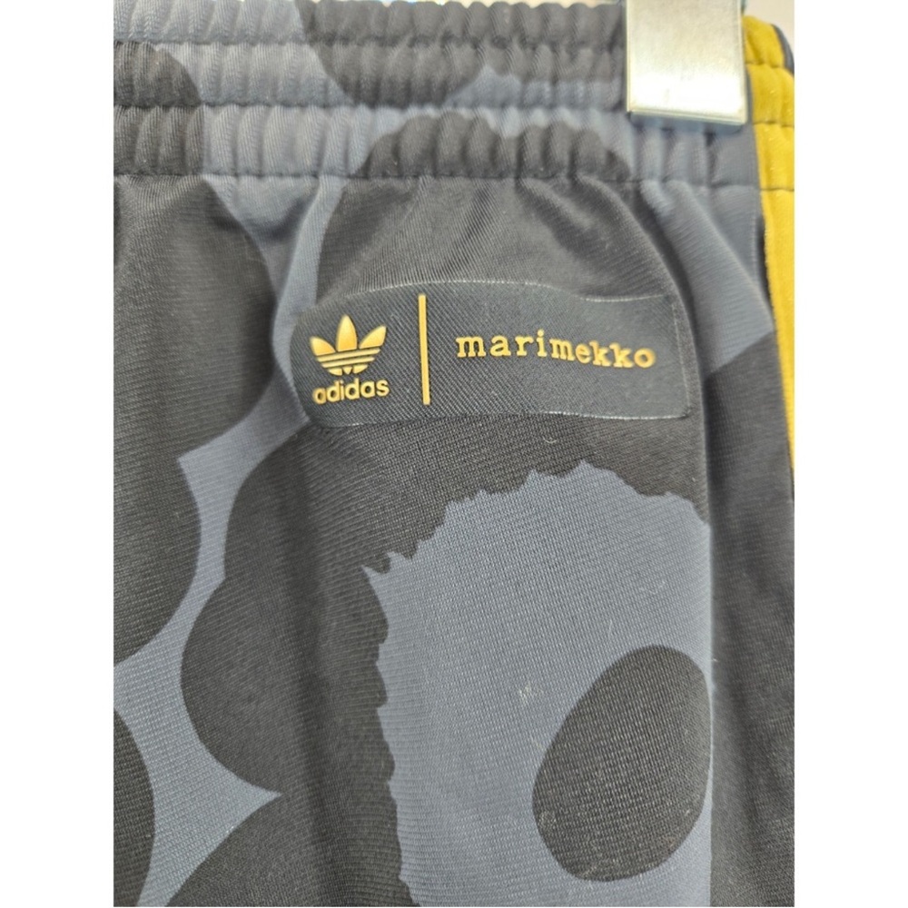 Adidas x Marimekko Firebird Track Pants Black Carbon Gold Floral Small Athletic - Picture 10 of 10